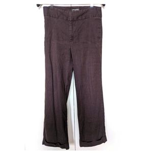 Straight Stretchy Leg Dark Brown Pants Work Slacks